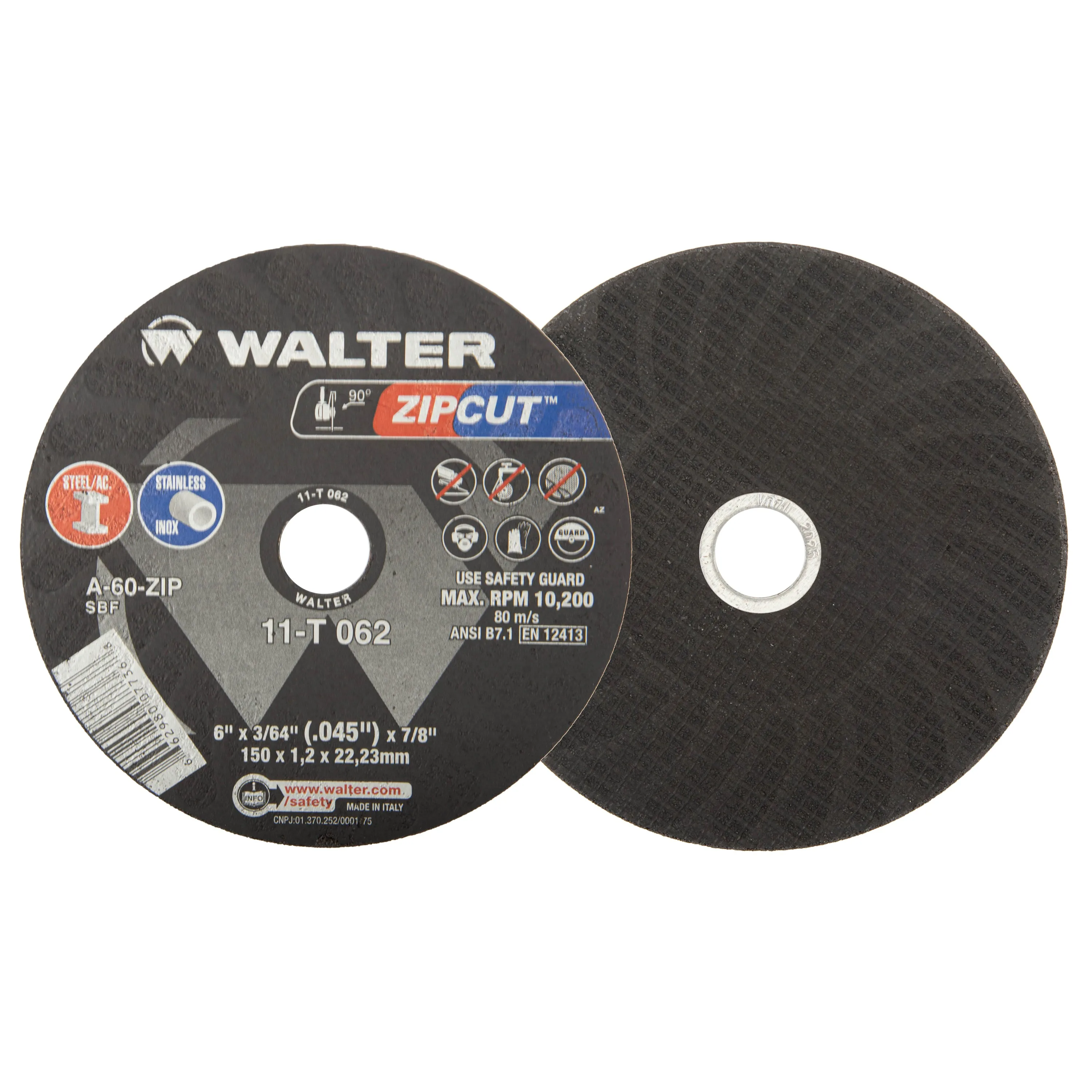 Walter 11T062 6" x 3/64" x 7/8" Zip Wheel Cut-Off Wheel