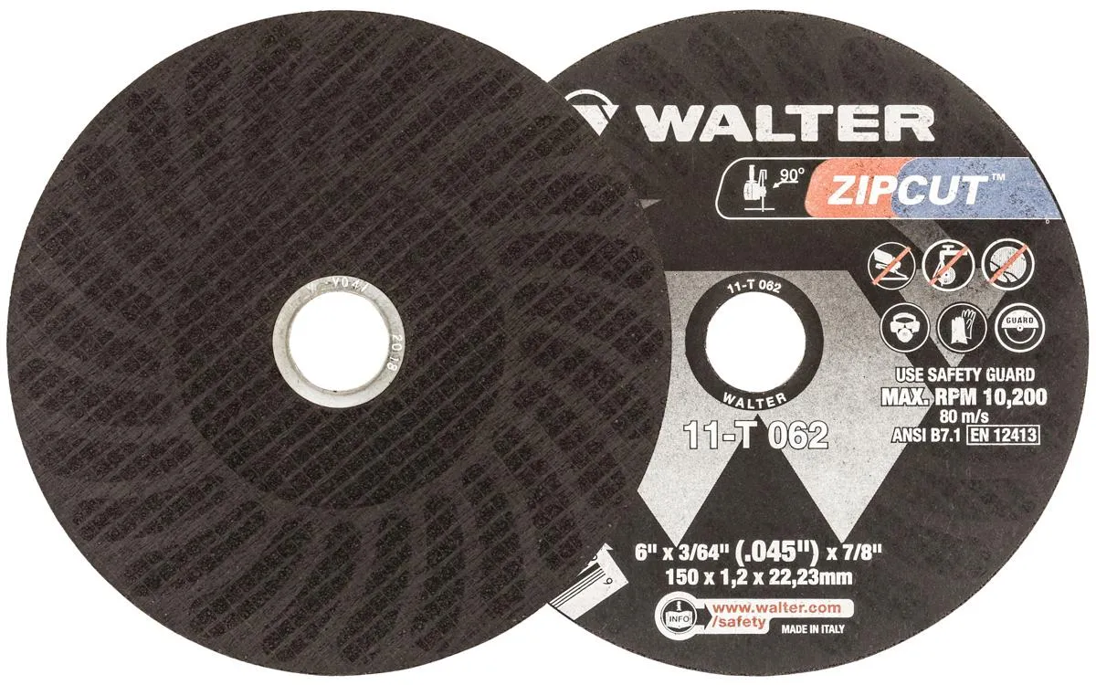 Walter 11T062 6" x 3/64" x 7/8" Zip Wheel Cut-Off Wheel
