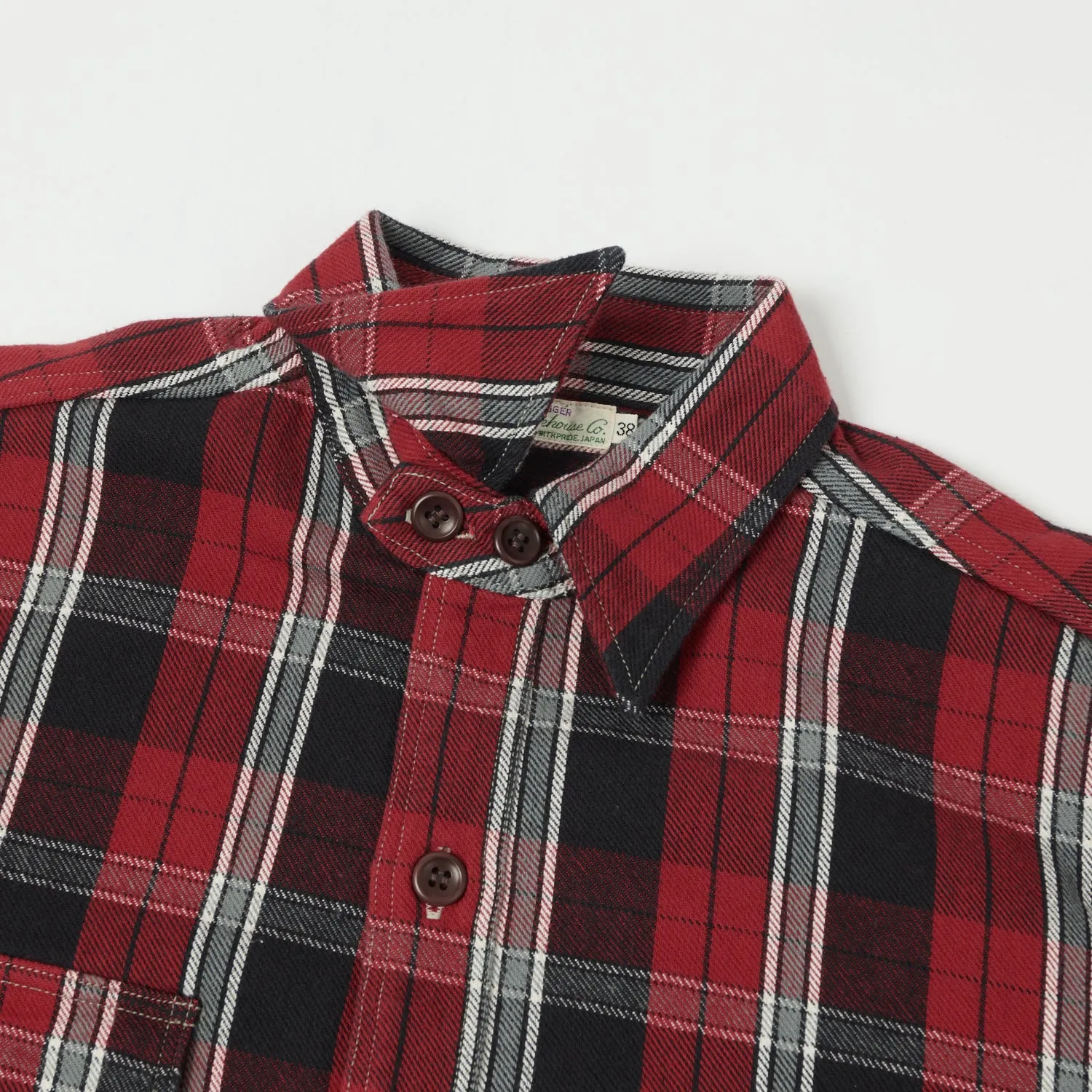Warehouse & Co 3022 'G Pattern' Check Flannel Shirt - Red