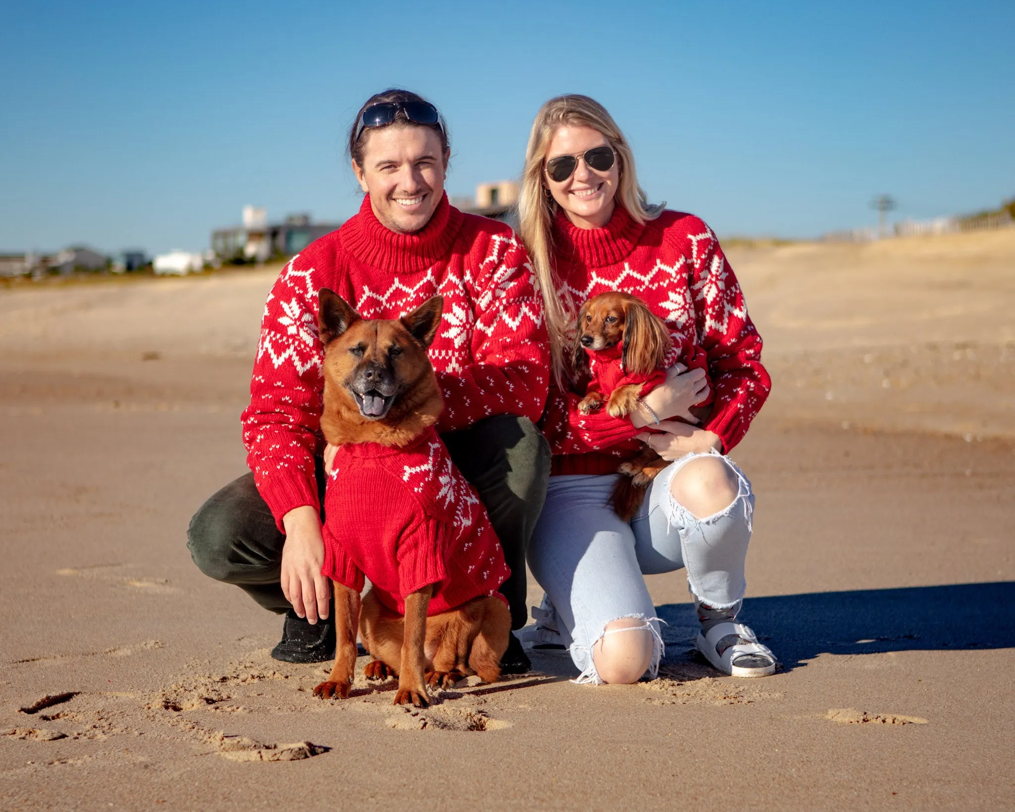 Warm-All-Winter Happy Handknit Snowflake Sweater (CLEARANCE)