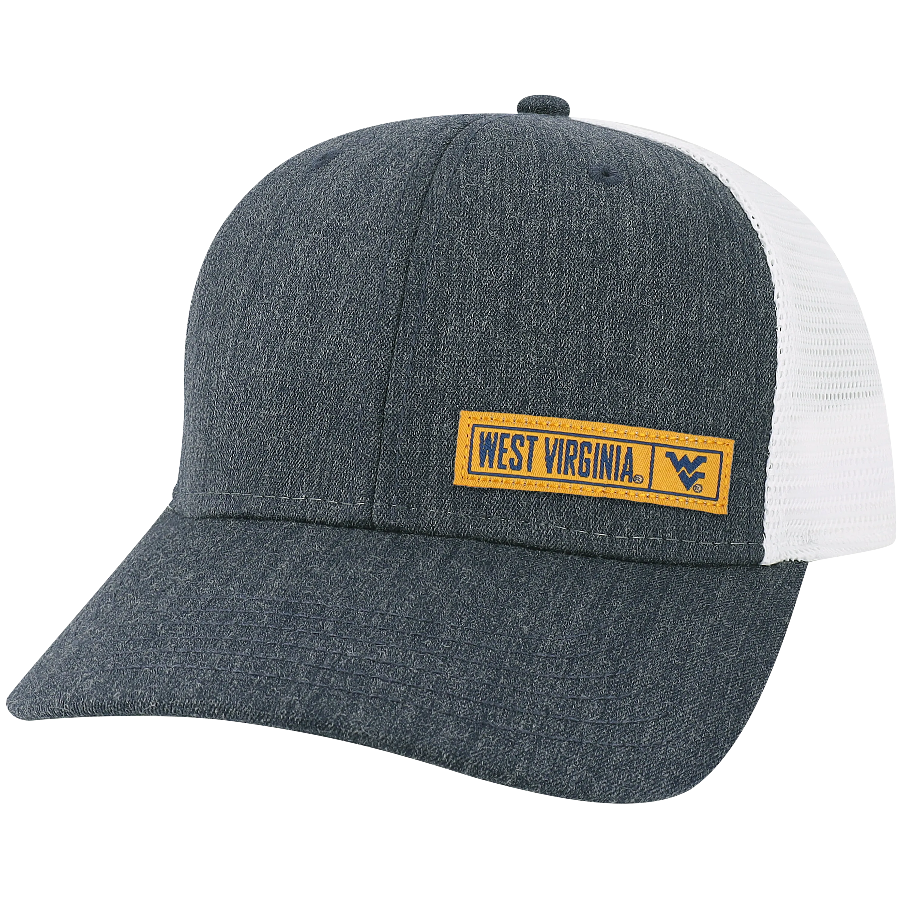 West Virginia Mélange Navy/White Mid-Pro Snapback