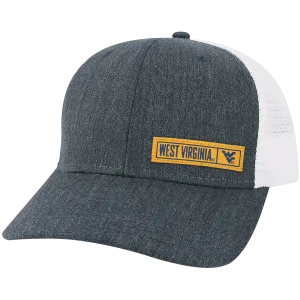 West Virginia Mélange Navy/White Mid-Pro Snapback