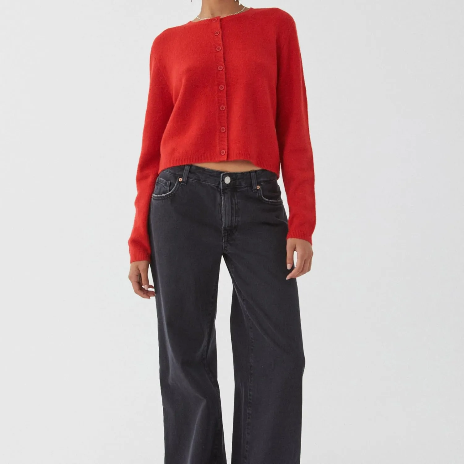 Women Y2k Crop Cardigan Sweater Long Sleeve Button Down Cardigan Vintage Open Front Sweater Cute Knit Pullover Tops