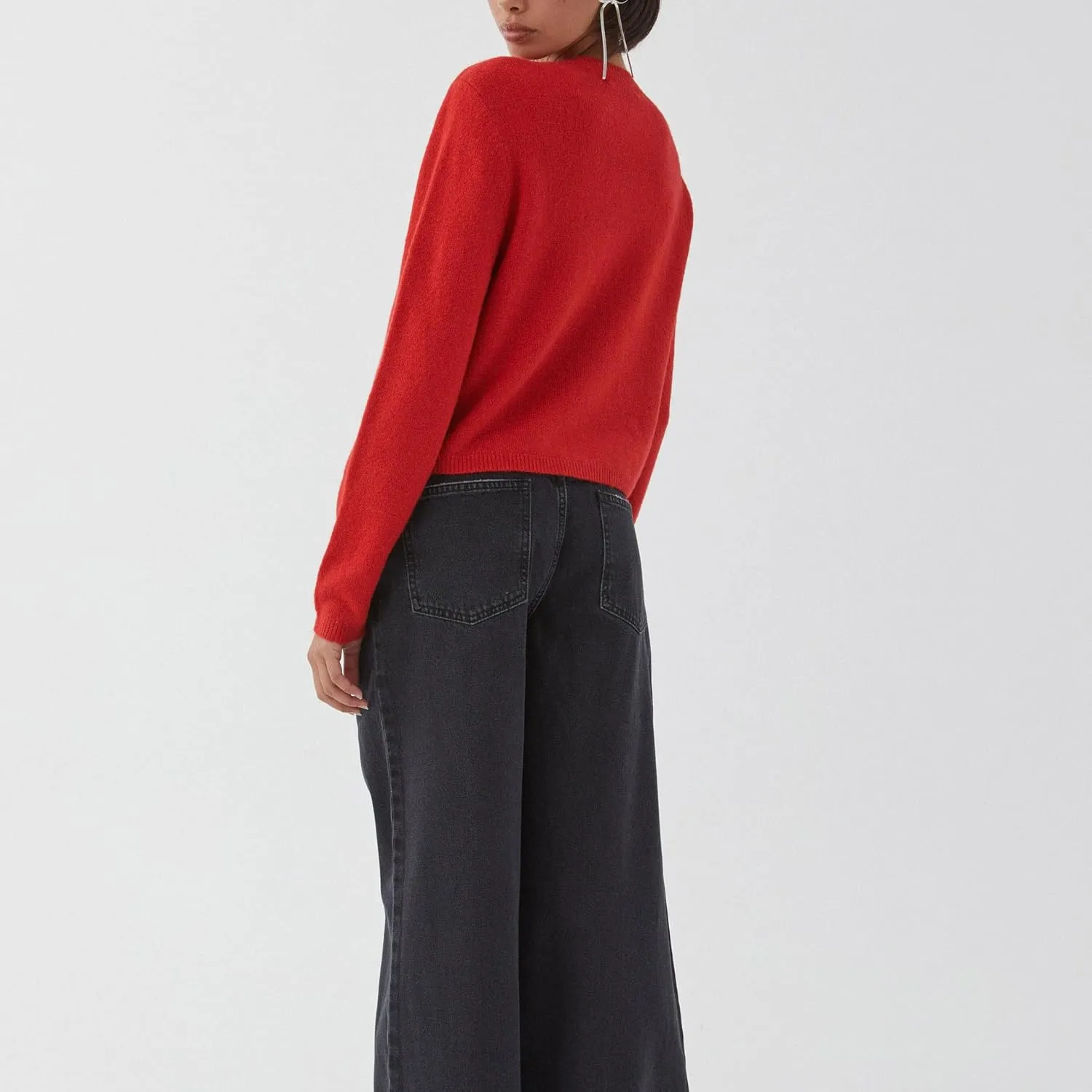 Women Y2k Crop Cardigan Sweater Long Sleeve Button Down Cardigan Vintage Open Front Sweater Cute Knit Pullover Tops