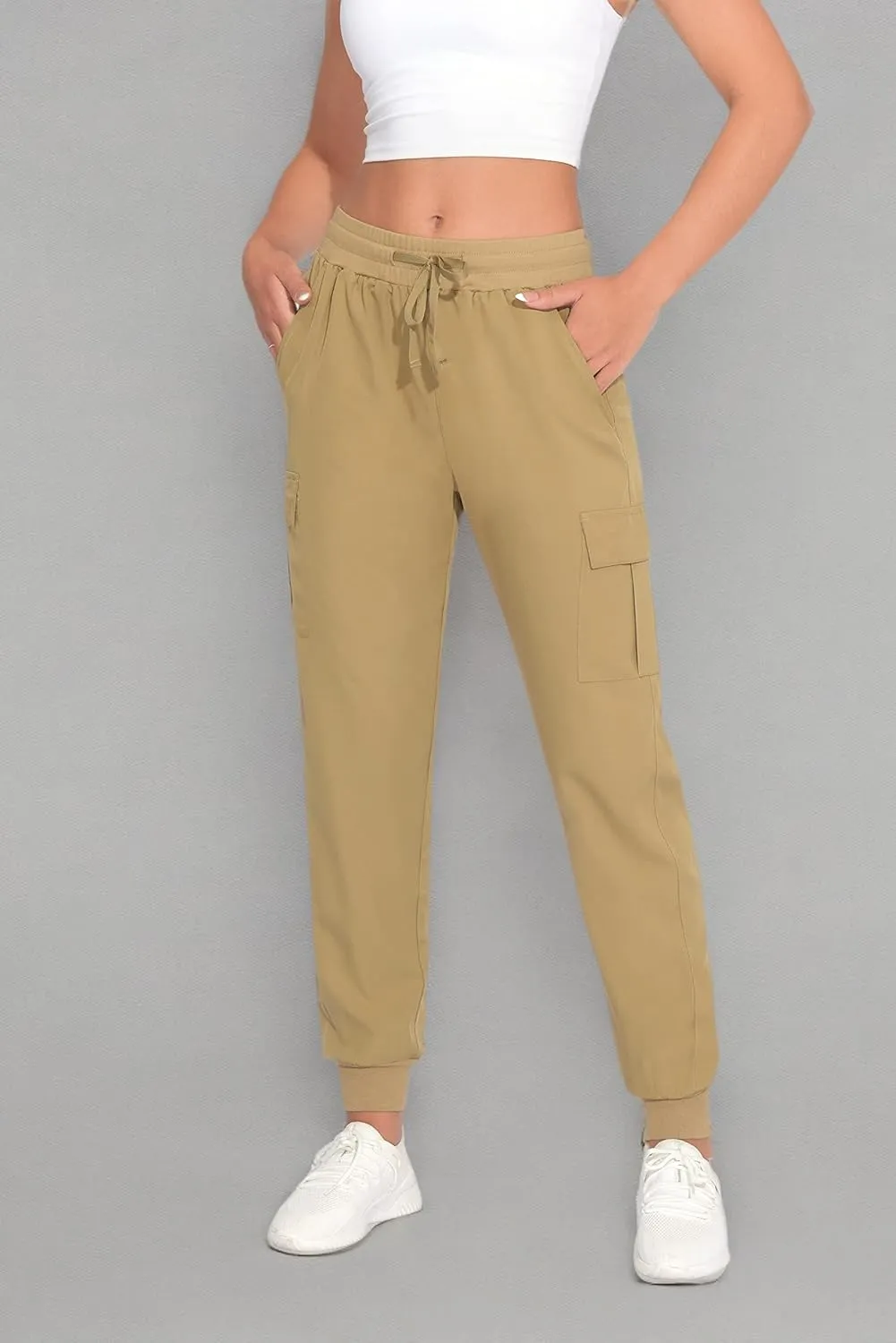Women's Cargo Joggers Lightweight Hiking Pants Athletic Outdoor Travel Pants Workout Running Pants