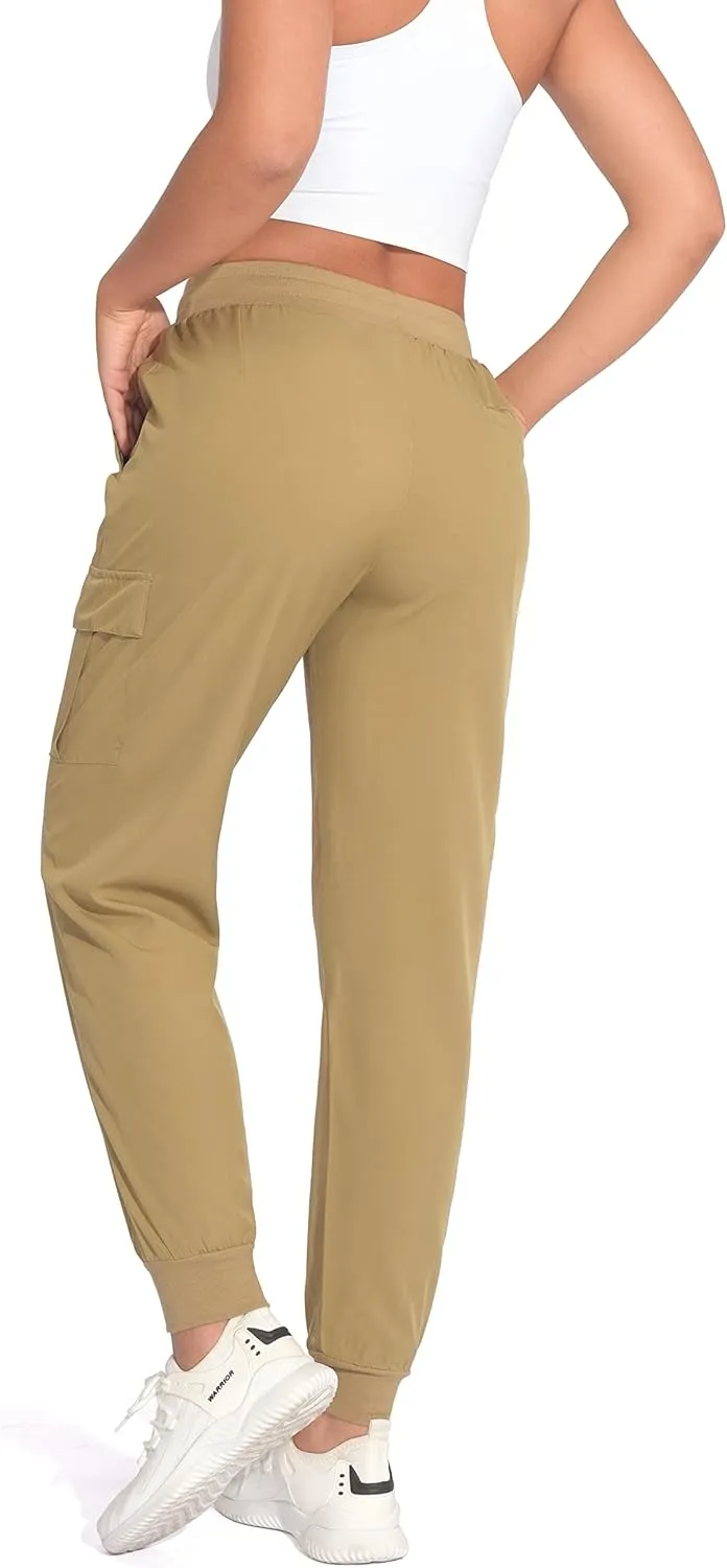 Women's Cargo Joggers Lightweight Hiking Pants Athletic Outdoor Travel Pants Workout Running Pants