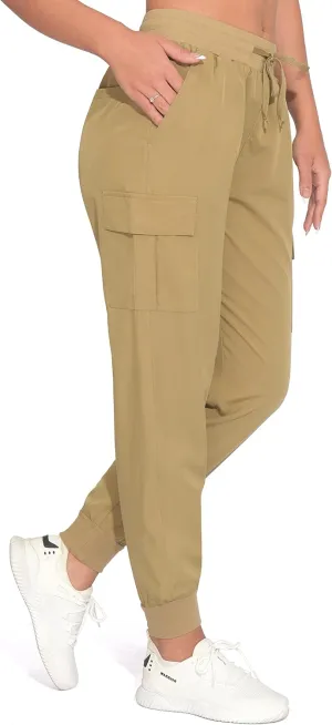 Women's Cargo Joggers Lightweight Hiking Pants Athletic Outdoor Travel Pants Workout Running Pants