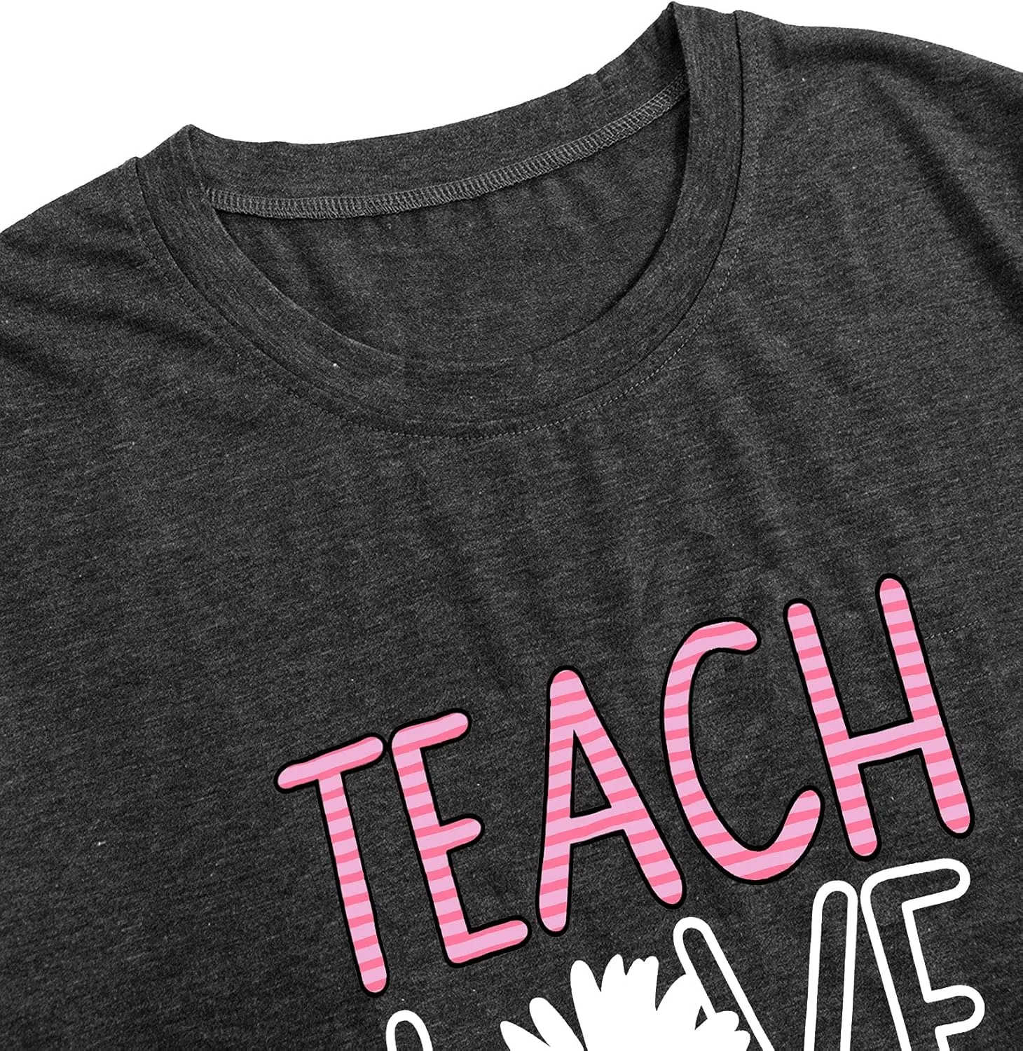 Women's T-Shirt Teaching Kindness Teacher Shirt Funny Short Sleeve Inspirational Graphic Tee Top