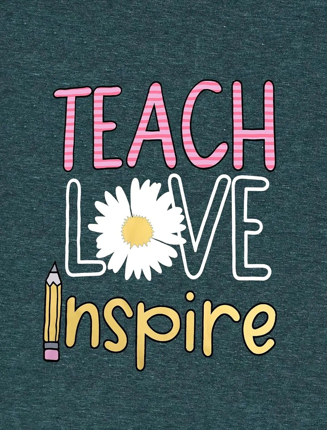 Women's T-Shirt Teaching Kindness Teacher Shirt Funny Short Sleeve Inspirational Graphic Tee Top